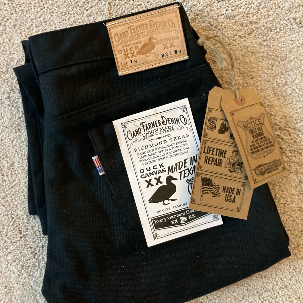 Ciano Farmer 18oz black canvas pants
